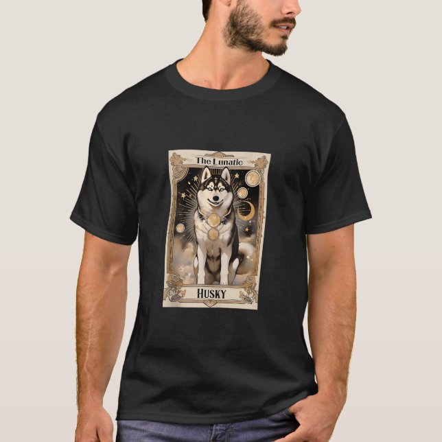 Camiseta La tarjeta lunática Husky Tarot Halloween Mystic H (Anverso)