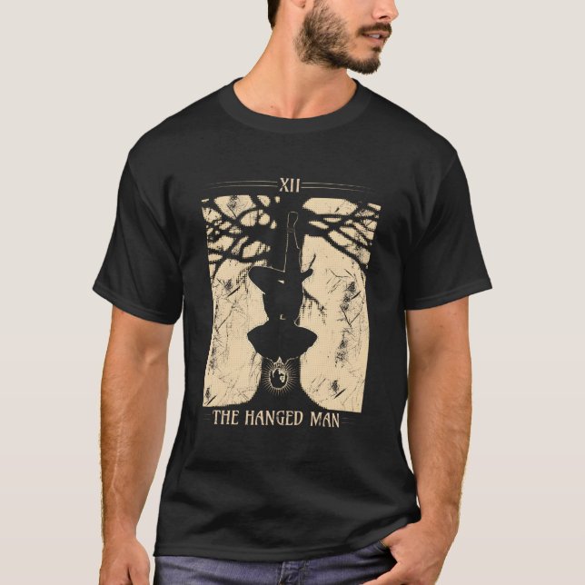 Camiseta La tarjeta mística tarot colgada (Anverso)