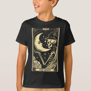 Camiseta La tarjeta Moon Tarot Halloween Skeleton Witch Men