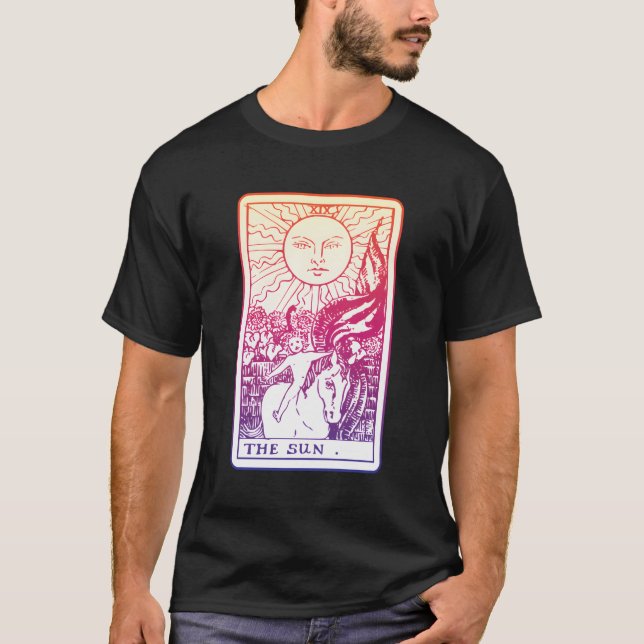 Camiseta La tarjeta Sun Tarot de Bruja Estética Bruja Mayor (Anverso)