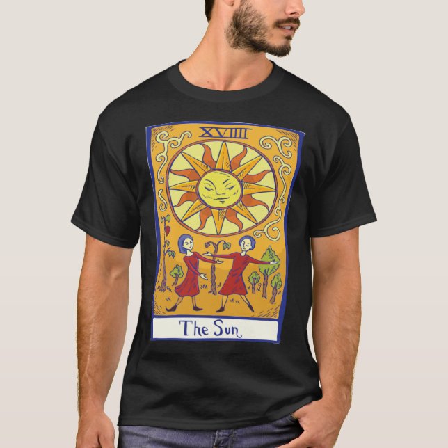 Camiseta La tarjeta Sun XVIIII Tarot Card Bruja gótica (Anverso)