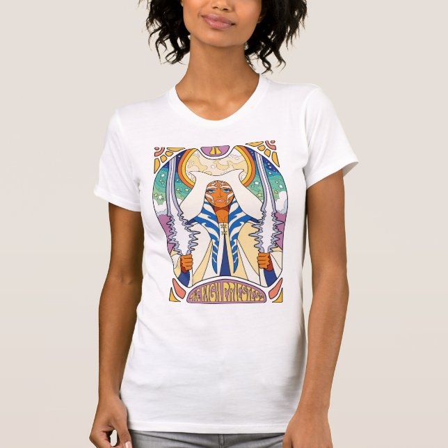 Camiseta la tarjeta tarot de alta sacerdotisa (Anverso)
