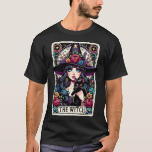 Camiseta La tarjeta Tarot de brujas Halloween Vibes góticos