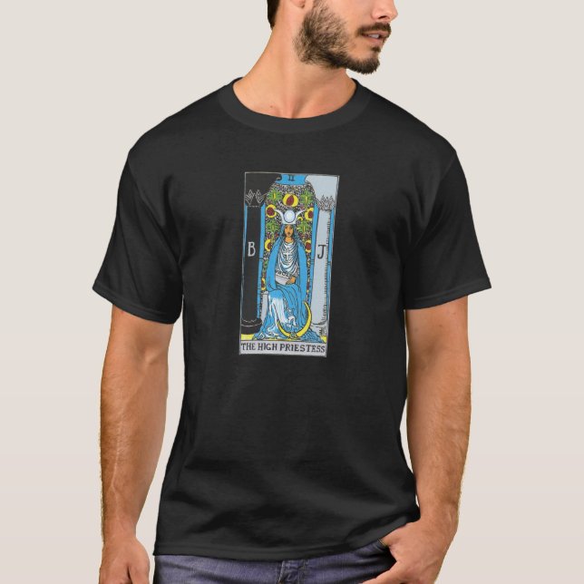 Camiseta La tarjeta Tarot de la alta sacerdotisa (Anverso)