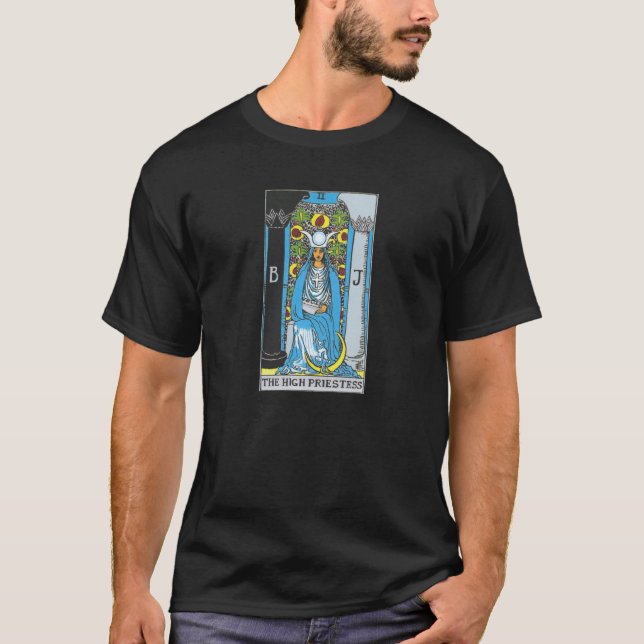 Camiseta La tarjeta Tarot de la alta sacerdotisa (Anverso)