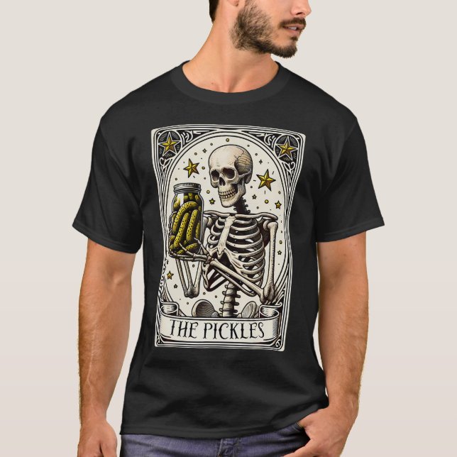 Camiseta La tarjeta Tarot de Pickles Skeleton Canning Seaso (Anverso)