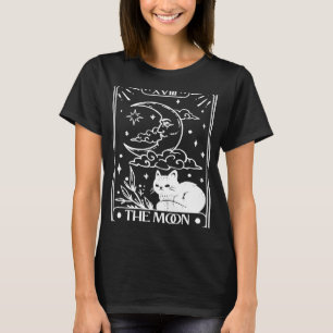 Camiseta La tarjeta tarot del gato de la luna Gato negro mí