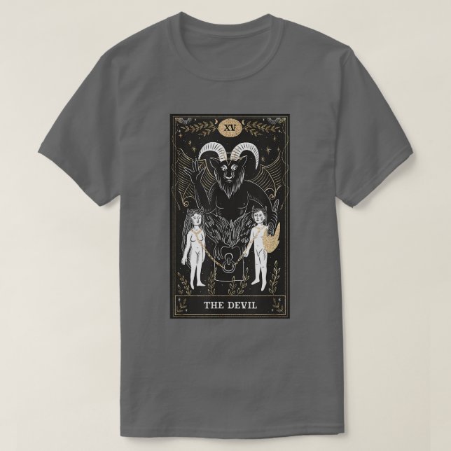 Camiseta La tarjeta Tarot DevilXV (Diseño del anverso)