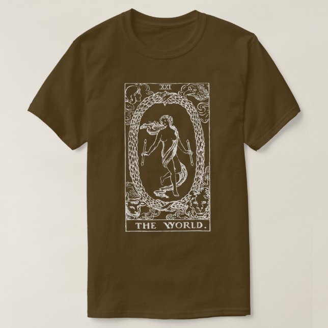 Camiseta La tarjeta tarot mundial  (Diseño del anverso)