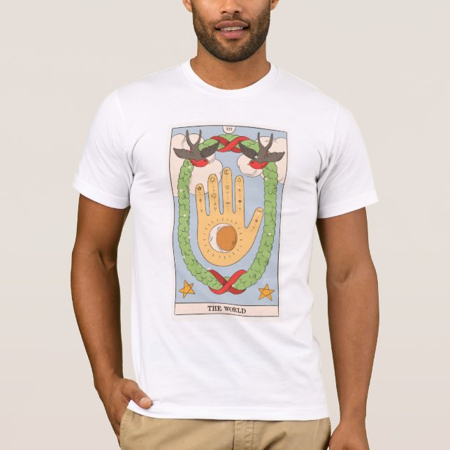 Camiseta La tarjeta tarot mundial moderna Major Arcana (Anverso)