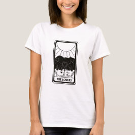 Camiseta La tarjeta Tarot para gatos negros de los amantes