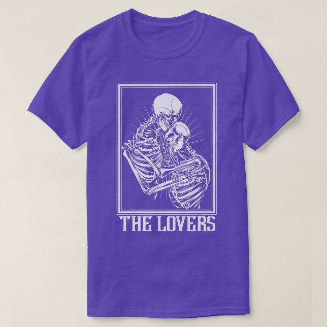 Camiseta La tarjeta Tarot Skeleton para los amantes del ocu (Diseño del anverso)