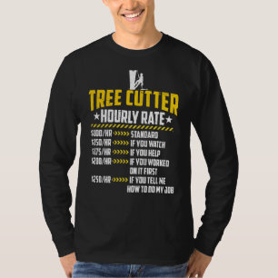 Camiseta La tasa horaria de corte de árbol ama el burlaje d