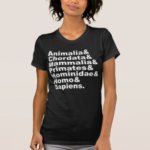 Camiseta La Taxonomía del Hombre   Reino a través de Especi