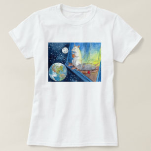 Camiseta La taza cósmica de Ratties de té para las señor