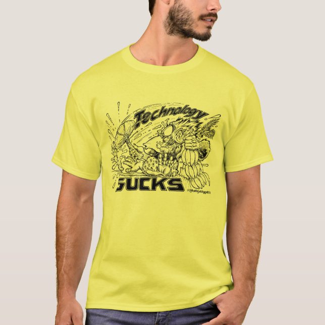Camiseta la tecnología chupa (Anverso)