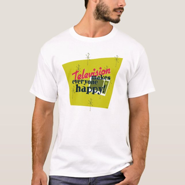 Camiseta ¡La Televisión Hace Feliz A Todos! Oro de cosecha (Anverso)