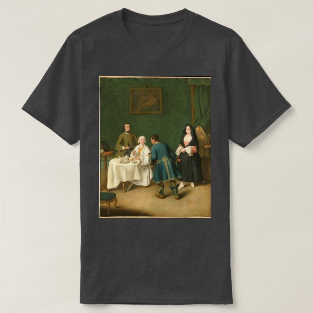 Camiseta La tentación 1746 de Pietro Longhi Pietro Falca (Diseño del anverso)