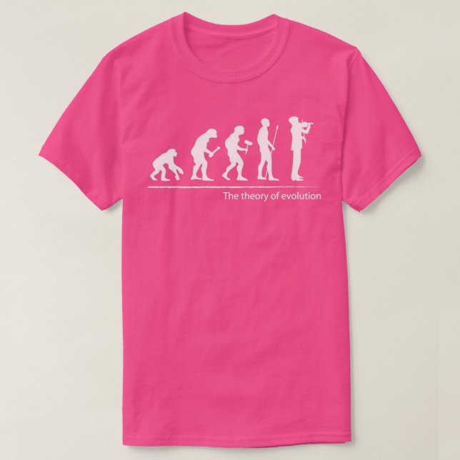 Camiseta La teoría de la evolucionviolín (Diseño del anverso)