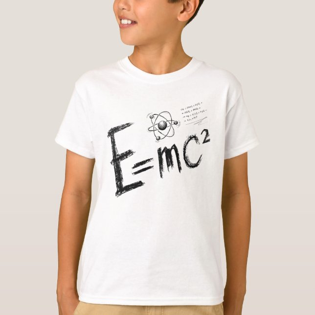 Camiseta La teoría de la relatividad de Einstein. Fórmula (Anverso)