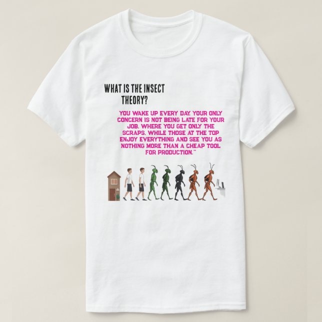 Camiseta La teoría de los insectos - Diseño filosófico de c (Diseño del anverso)