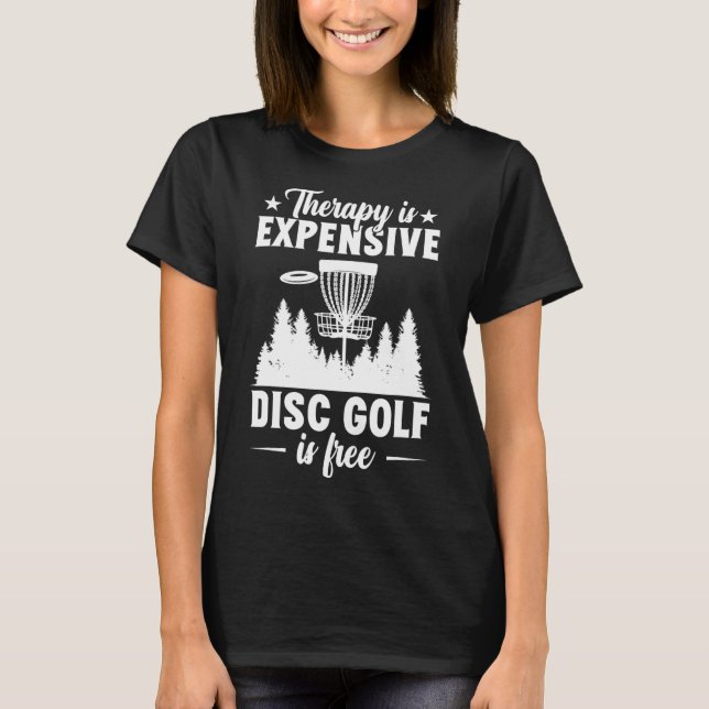 Camiseta La terapia es cara jugador de disco golf  (Anverso)