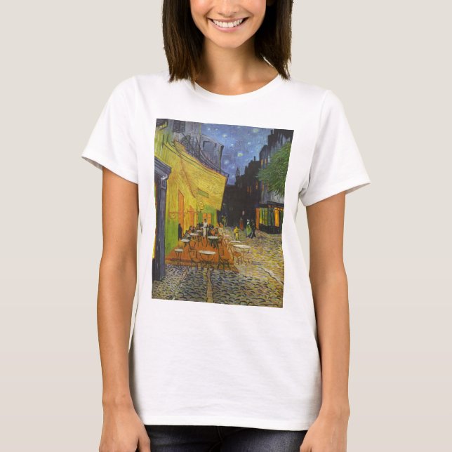 Camiseta La terraza del Van Gogh Cafe Post-Impresionista (Anverso)