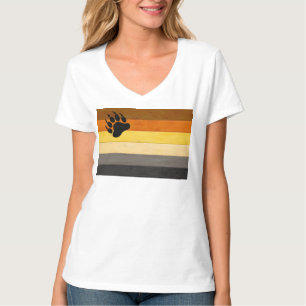 Camiseta La textura del suelo de madera de la bandera del O