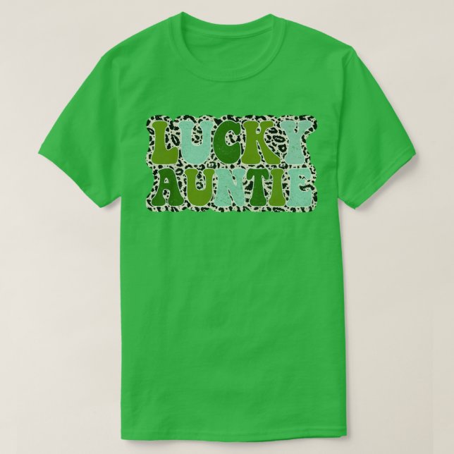 Camiseta La tía afortunada St Patrick's Day, tía graciosa i (Diseño del anverso)