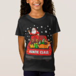 Camiseta La tía Claus Red Truck Santa Reindeer Elf Christma<br><div class="desc">Navidades de la tía Claus Red Truck Santa Reindeer Elf</div>