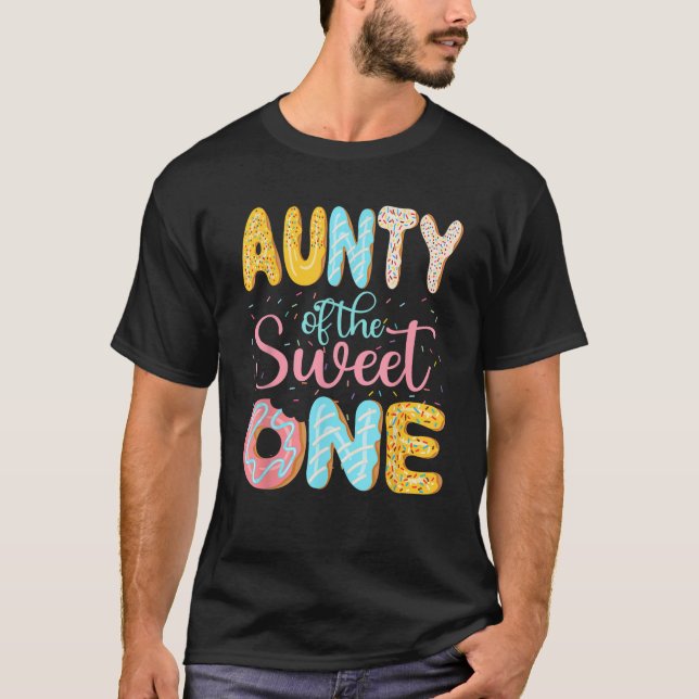Camiseta La tía de la dulce tía donuts coincide con la fami (Anverso)