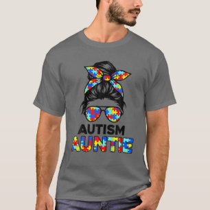 Camiseta La tía del autismo desordenada y desagradable tía