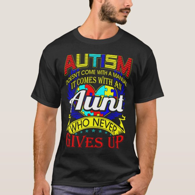 Camiseta La tía del autismo nunca deja de ser consciente (Anverso)