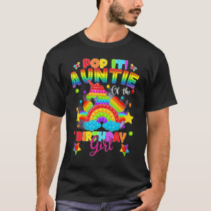 Camiseta La tía Del Chica De Cumpleaños Unicornio Chicas Ar