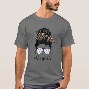 Camiseta La tía esquiadora desordenada peluca leopardo de l