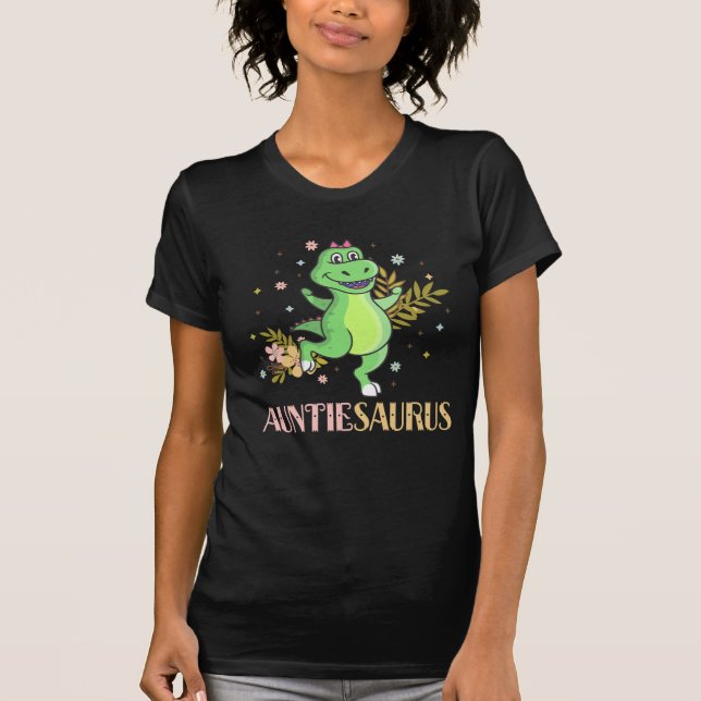 Camiseta La tía florista de la tía de los dinosaurios (Anverso)