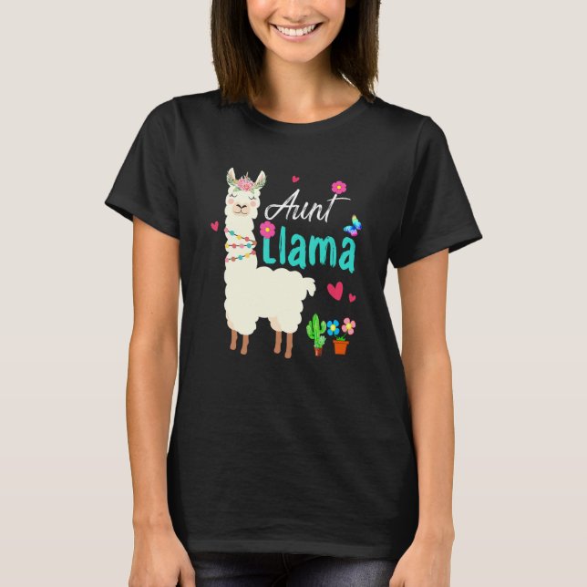 Camiseta La tía Llama, el día de la madre, el cumpleaños (Anverso)