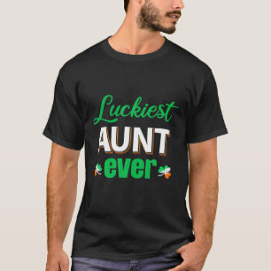 Camiseta La tía más afortunada de todos los tiempos Shamroc
