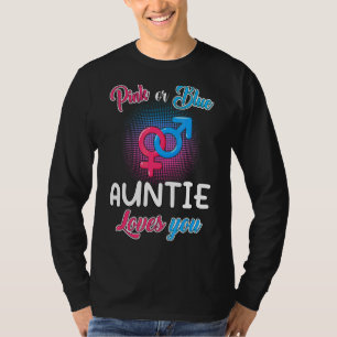 Camiseta La tía Rosa O Azul Te Ama El Género Baby Shower R