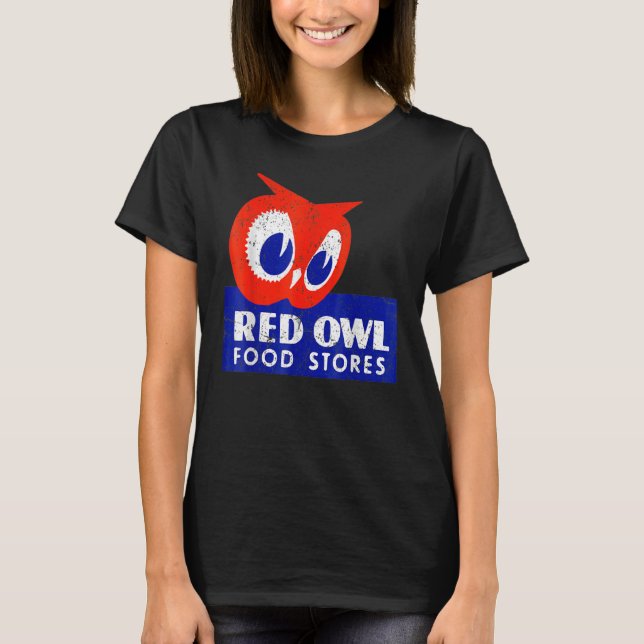 Camiseta La tienda de comestibles de Lechuza Roja falla (Anverso)