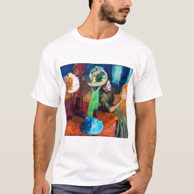 Camiseta La tienda de sombreros, Edgar Degas (Anverso)