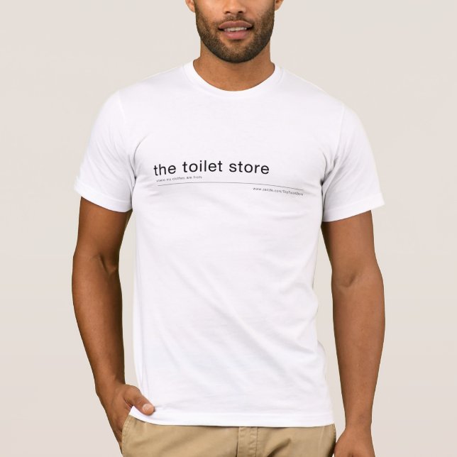 Camiseta la tienda del retrete - de donde está mi ropa (Anverso)