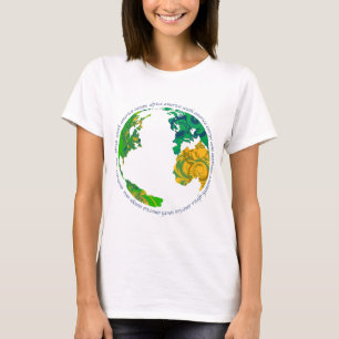 Camiseta La Tierra con los continentes