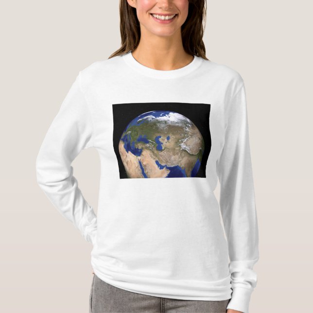 Camiseta La Tierra de la Próxima Generación del Mármol Azul (Anverso)