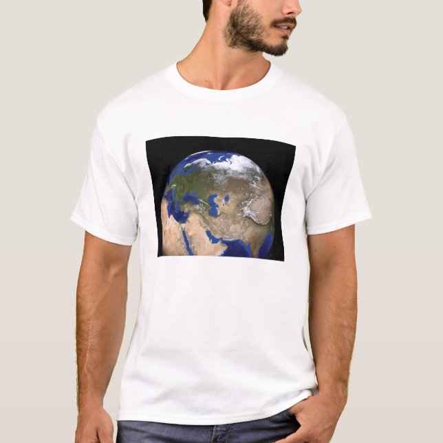 Camiseta La Tierra de la Próxima Generación del Mármol Azul (Anverso)