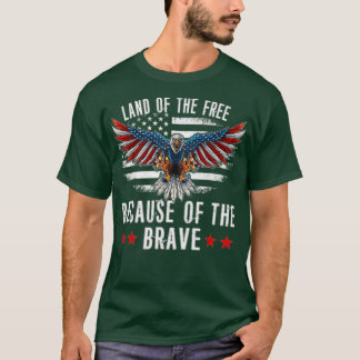 Camiseta La tierra de los libres por el valiente día de los