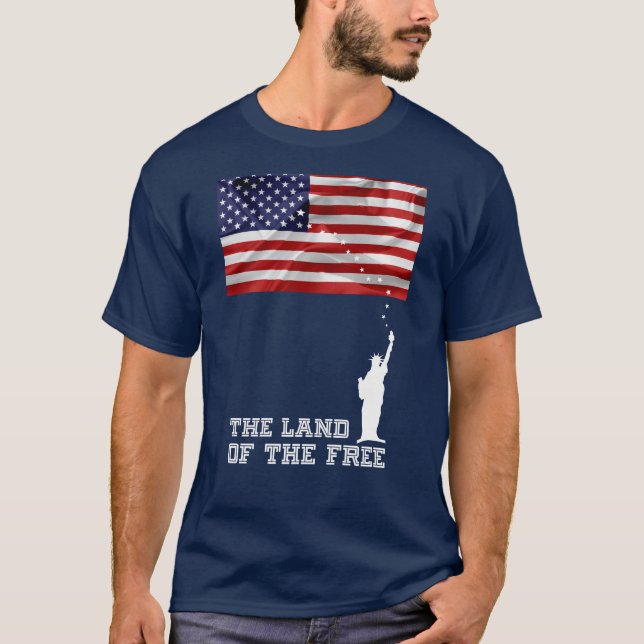 Camiseta La tierra del patriota libre estadounidense (Anverso)