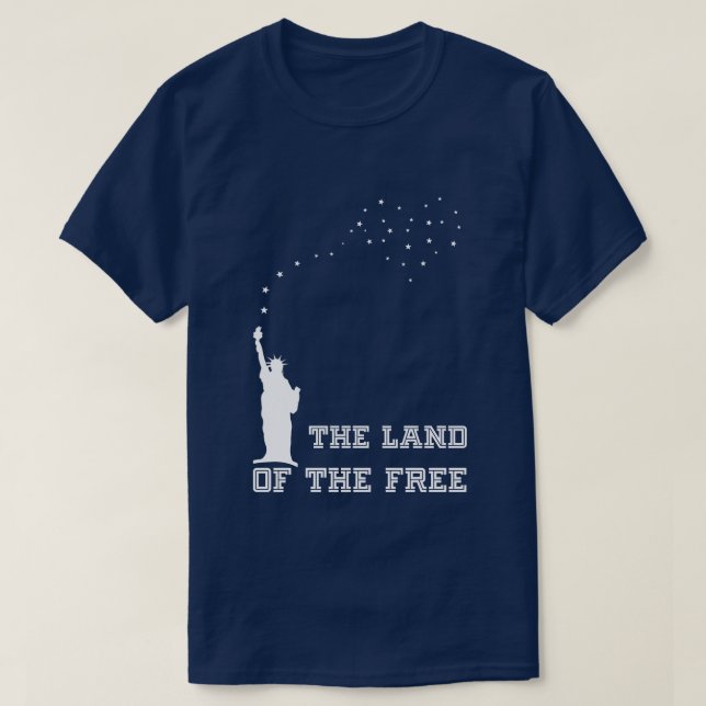 Camiseta La tierra del patriótico elegante y libre (Diseño del anverso)