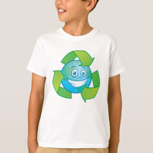 Camiseta La tierra del planeta recicla el personaje de
