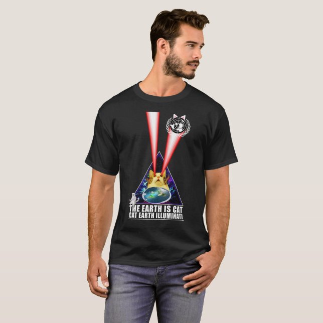 Camiseta ¡La Tierra Es Gato! ¿Eres Un Gato? (Anverso completo)